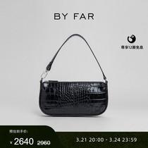 BY FAR Rachel Crocodile Crocodile Leather with Armpits Underarm Bag Retro small crowdsourced design single shoulder woman bag