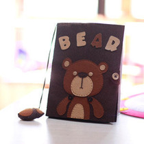 RMB29  Cut-free cloth art unwoven cloth Diy handmade material bag Little Bear book leather homework to hit the time