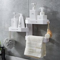 Punch-free rotating rack toilet bathroom blower rack toilet toilet washing table kitchen toilet storage rack