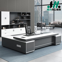 Boss Table Modern Minimalist Supervisor Table Manager Table President Table White Double Cabinet Desk Chair Combined Big Bandae