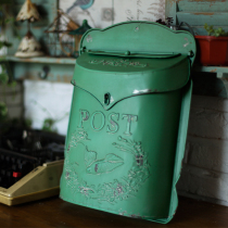 French new Villa outdoor relief mailbox retro pastoral art Flower Shop Cafe Wall decoration mailbox