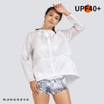 Mangov outdoor sunscreen clothing Lady long sleeve UV resistant breathable skin clothing Joker UPF40 sports windbreaker coat