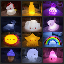 In the night light little star cloud sun unicorn ice cream little night light children's room decorated light-emitting toys