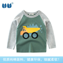 Child Brands Discount Clear Cabin Shop Han Edition Childrens Clothing 2022 Spring Long Sleeves T-shirt Baby Clothes Cartoon Car Tide