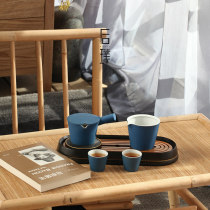 Ya Wutang ceramic fast guest Cup One Pot Two Cups portable travel bag creative fashion kung fu tea set home