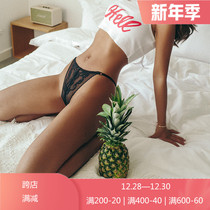 Fufigeer French lace summer underwear women sexy hollow transparent seamless low waist breathable triangle shorts