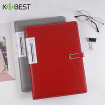 Kangbai leather folder multi-functional business manager clip high-grade sales clip office conference clip custom exhibition clip