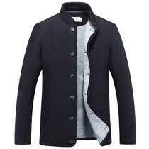 Winter elderly men camel velvet cotton coat thickened warm quilted jacket Home large size dad cotton jacket jacket loose