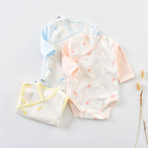 Baby long sleeve jersey cotton monk uniform jumpsuit spring and summer newborn clothes triangle ha dress belly climbing suit