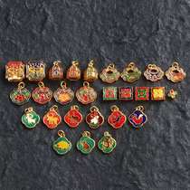 Xiaoya jewelry National color gourd Xiangyun pure gold pendant Gold necklace pendant Ancient burning blue Chinese style beaded