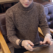 High collar sweater Mens 2019 new Korean version of the young beating undershirt men plus suede line clothes thickening needle weaters
