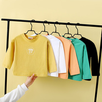 Boys autumn clothes 2021 New Baby tide childrens clothing childrens long clothes Korean version of childrens foreign style printing casual wear