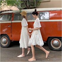 Bursting point French style vintage comeback dress Korean version loose with slim rounded collar length dresses Andromeda Senson