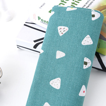 Japanese cotton linen fabric zero cloth head grid linen curtain sofa fabric tablecloth background cloth ins hipster