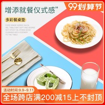 Food grade silicone placemats for children student coasters bowl mats waterproof and high temperature resistant tray mats insulated table mats foldable