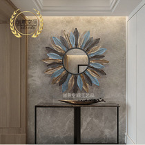 Chinese background wall decoration pendant creative mirror bedroom porch model room hotel ktv wall home wall hanging