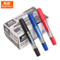 True color big double-headed oily marker Black quick-drying coarse head large capacity marker pen hook line pen oblique head painting round head marker metal disc glass fabric marker logistics pen wholesale