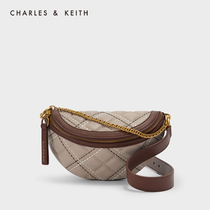 CHARLES & KEITH niche metal chain handbag CK2-80781465 Lingge pineapple bag fanny pack female