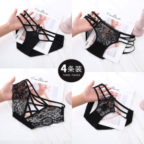 Sexual Apologems Female Lace Seductive Comfort Passion Fire Hot Low Waist Lady Transparent Black Sexy Hollowed-out Triangle Pants
