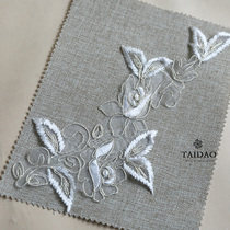 Lace new Taiwan Island wedding accessories H57 ivory white DIY dress gold thread car strand leaf lace decal material