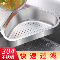 Stainless Steel Sink Filtration Shelf Kitchen Racks Drain Theiner Household Containing Supplies Great All Kinds Of Good Things