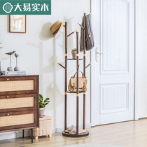 Solid wood cloister swivel hanger multifunction hanging hanger floor bedroom home living room simple vertical hanger