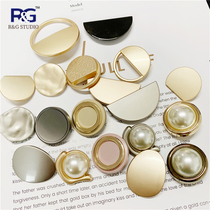 Explosive metal button womens coat coat wool sweater sweater suit gold button round wild button