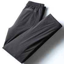 Warm autumn and winter new mens pants light thick casual cotton pants mens wild slim straight tube elastic waist cotton pants