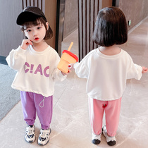 Childrens sweater suit Korean Spring and Autumn New 2 kindergarten baby pants girls casual two-piece tide 3