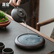 Sun Kilns Zen Manyday Style Tea Tray Small Household Water Storage Simple Dry Bubble Table Tea Set Alumina Suction Kettle Bearing Pot