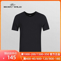 BODY WILD Po di Wede ice Net marks Mens base vneck short sleeve T-shirt top ZBN12JA1