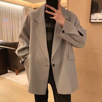 Acha and Agu four-color silhouette casual suit men Korean spring and autumn trend New loose brother suit jacket