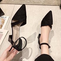 Sandshoe Spring Festival 2022 New 100 hitch heel heels Heel High Heels Gentle Fairy Wind Spring Single Shoes Woman