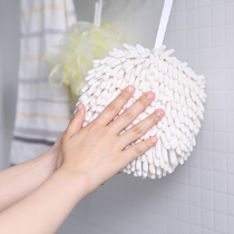 Japanese chenille hanging absorbent thick wipe handball does not lose hair cute easy to use toilet towel