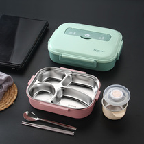 school canteen with own bowl elementary school students lunch box multifunctional personal cutlery set portable divider plate
