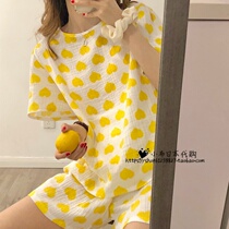 Japan gelato21 Summer Women Sweet And Loving Loose All-cotton Cute Short Sleeve Sleeping Clothing Casual Home Suit