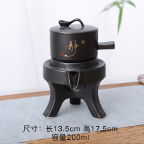 Coarse pottery Semi-automatic tea set Gongfu Tea cup Tea set Household lazy tea stone mill tea maker Single pot single cup