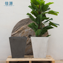 Jiayuan oversized trapezoidal modern European simple style cement flower pot Large flower pot Magnesium mud flower pot Square flower pot
