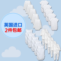 Demolition of single spot UK NEXT Import pure cotton white single row of buttoned pack foot one-piece clothes newborn bag fart