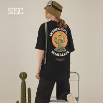 SOSC 2021 summer loose sunshine cactus short sleeve t-shirt