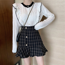 SANDRO moscoloni2022 early autumn deposit less age ocean dwarfs tall and small fragrant wind two-piece set