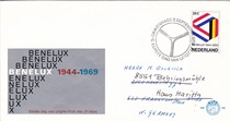 DN Netherlands 1969 First Day Cover of the 25th anniversary of the signing of the Benelux Customs and Customs Union