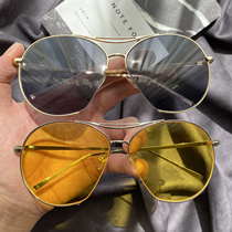 New Harajuku personality retro round frame sunglasses female round face Korean big frame sunglasses female Tide people Net red same model