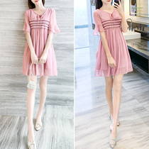 Summer chiffon dress 2020 popular new womens super fairy summer hipster sweet mortal dress female year