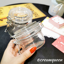 Outer Net Sealed Glass Storage Tank Iron Buckle Snap Split Bottle Diy Creative Frothy Glue Containing Box