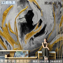 Nordic Hand Painted Modern Light Lavish Graffiti Abstract Wallpaper Living Room TV Background Wall Paper Seamless Sofa Mural Wall Cloth