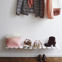Nordic entrance wall-mounted shoe rack Wall-mounted shoe rack Metal Wrought iron bedroom storage shoe cabinet Creative shoe hanging shelf
