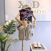 Do not Return Not change brand childrens clothing 2019 summer new girl Street tide style camouflage letters sleeveless letters