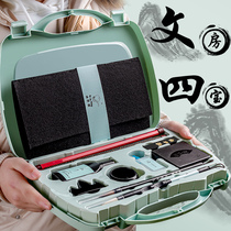  Childrens Wenfang four Treasures set Beginners Primary school students getting started calligraphy brush water writing cloth pen ink inkstone full set of combinations Xiaokai Wolf Yanghao Zhengzi copybook practice every day in the third grade