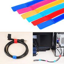 Candy color Velcro cable tie tape computer tie tape wire storage finishing tie tie tie tape